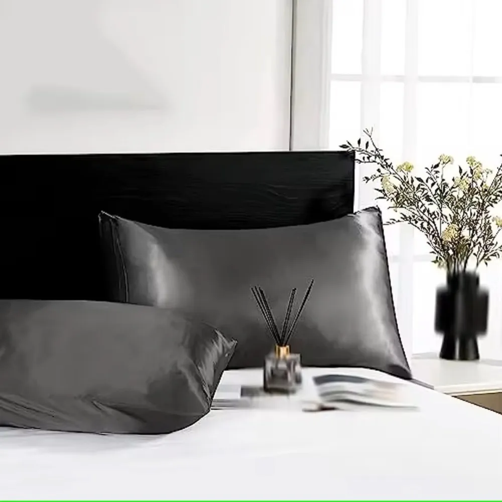 Satin Silk Pillowcase Hair Skin - Silk Pillowcase Set of 2, Soft