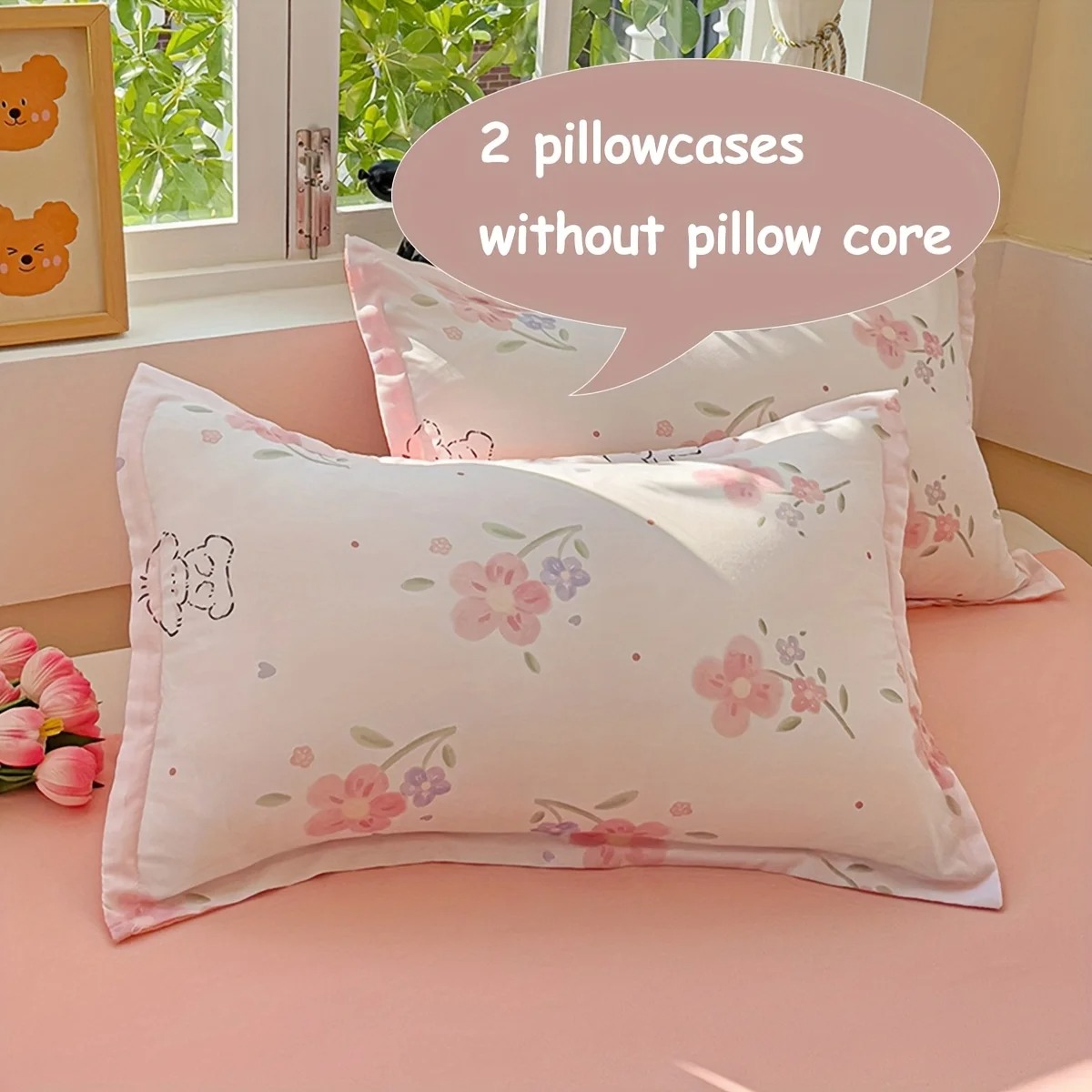 4Pcs Soft Plain Floral Plant P - Duvet Cover Sets With Zipper review and price