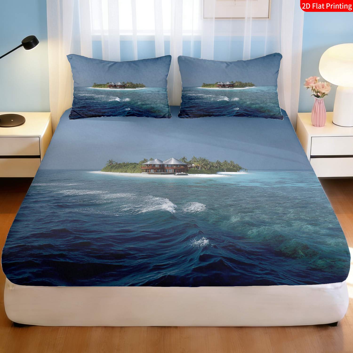 Tropical Island Bedding Set Pa - Fitted Bed Sheets Deep Pocket review and price