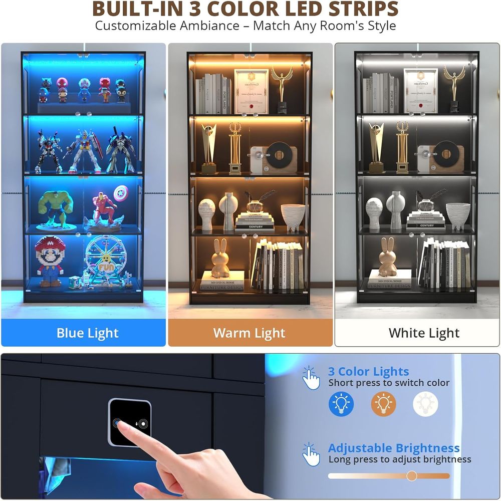 65 Glass Door Display Cabinet, - Storage & Organization review and price