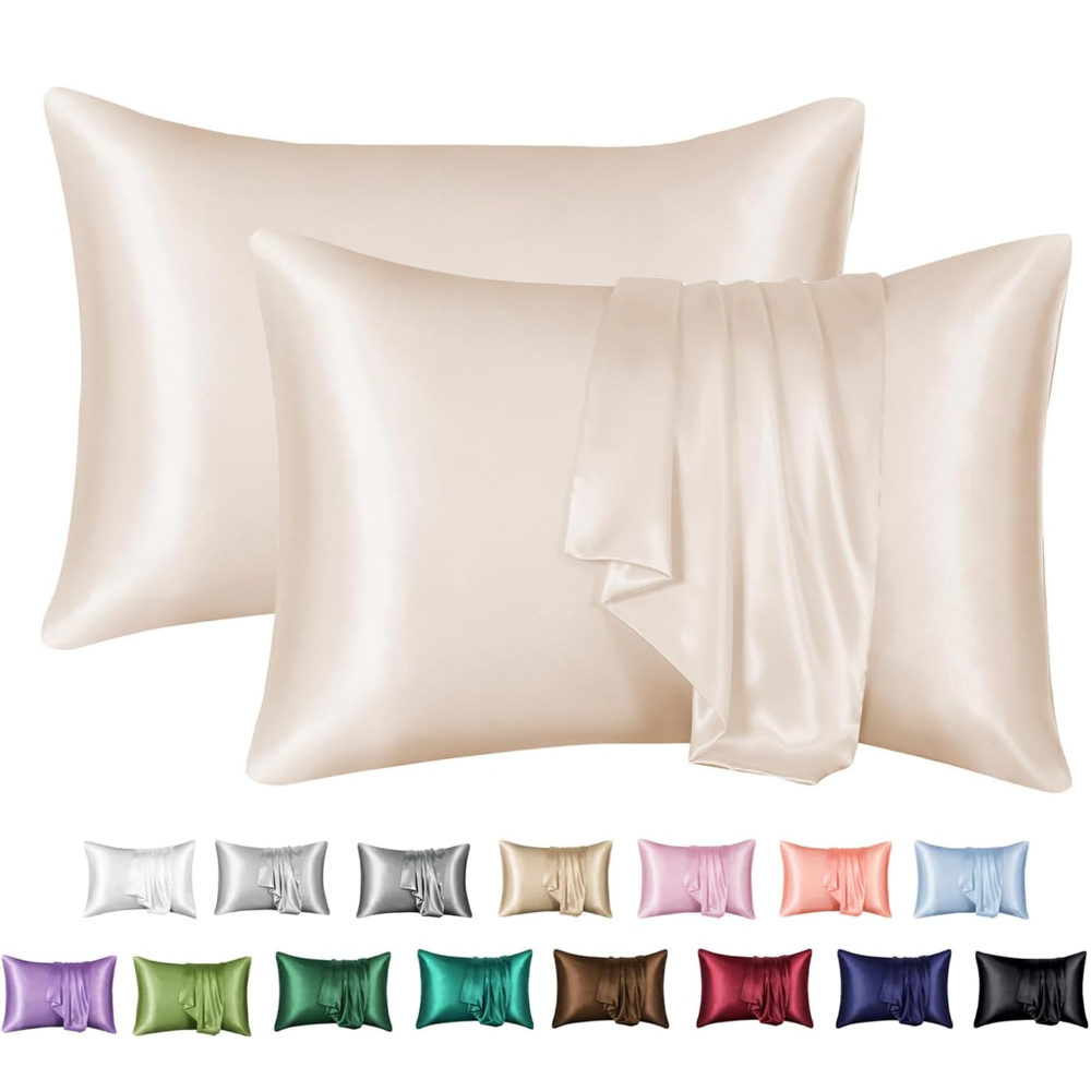 2 Pack Satin Pillowcase for Ha - Satin Silk Pillowcase Hair Skin review and price
