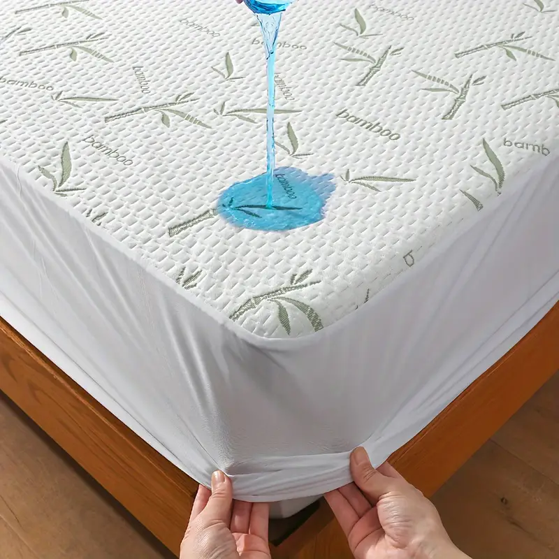 1pc Bamboo Mattress Protector, - Waterproof Mattress Protector Breathable review and price
