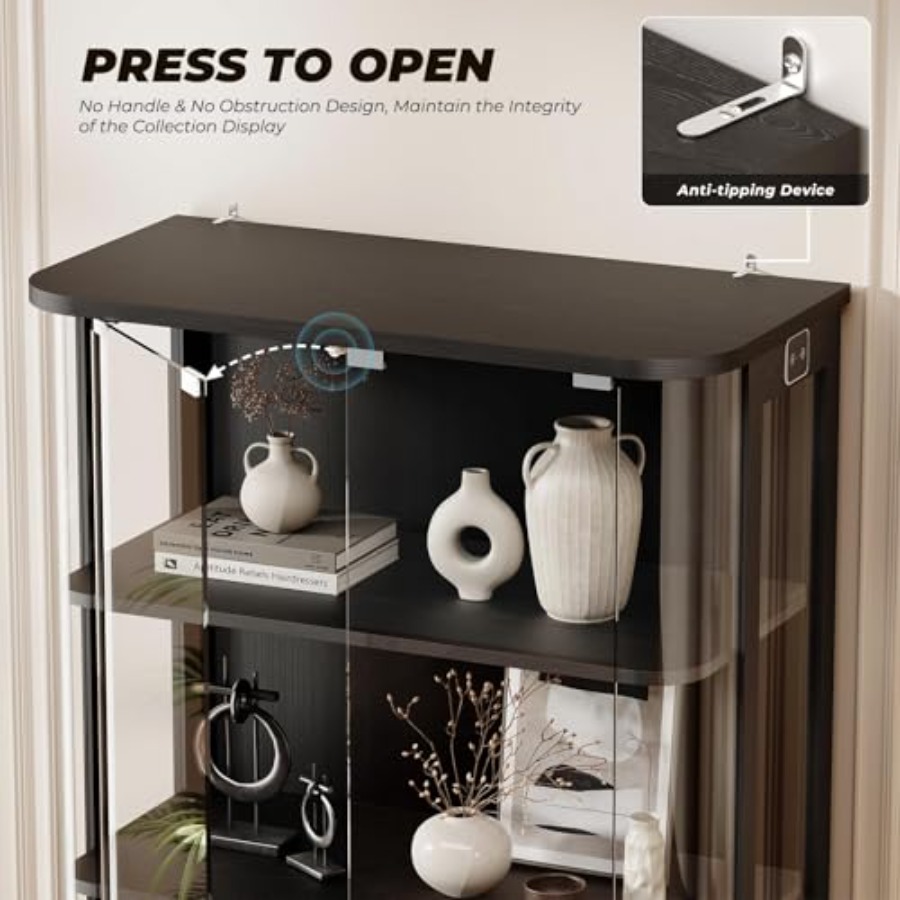 3-Tier Rounded Display Cabinet - Lighting review and price