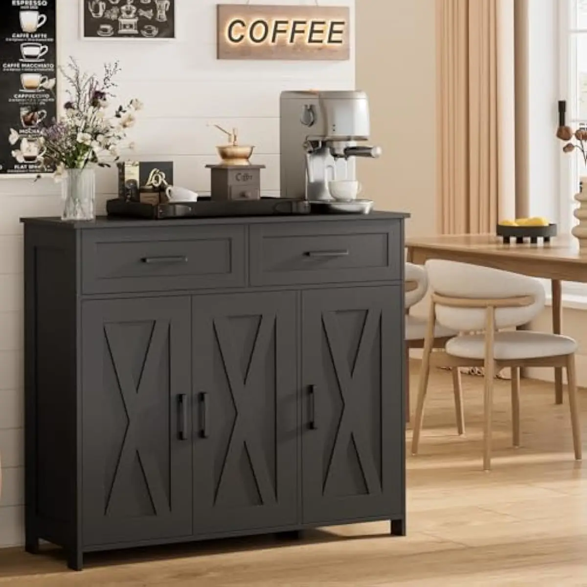 Coffee Bar Storage Cabinet wit - Kitchen review and price