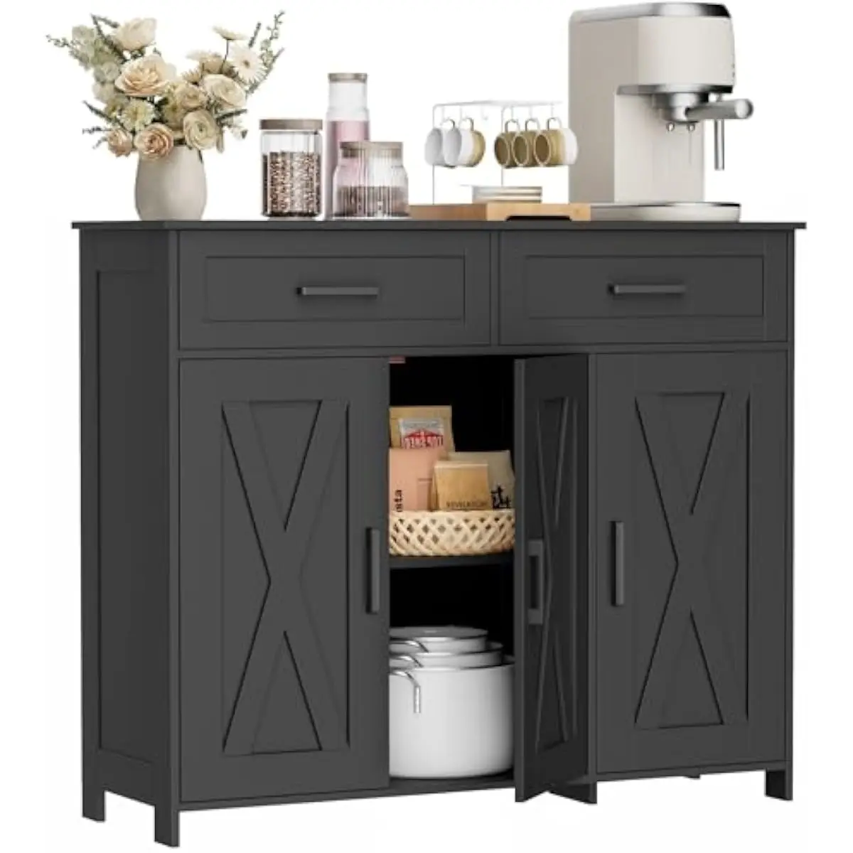 Coffee Bar Storage Cabinet wit - Kitchen review and price