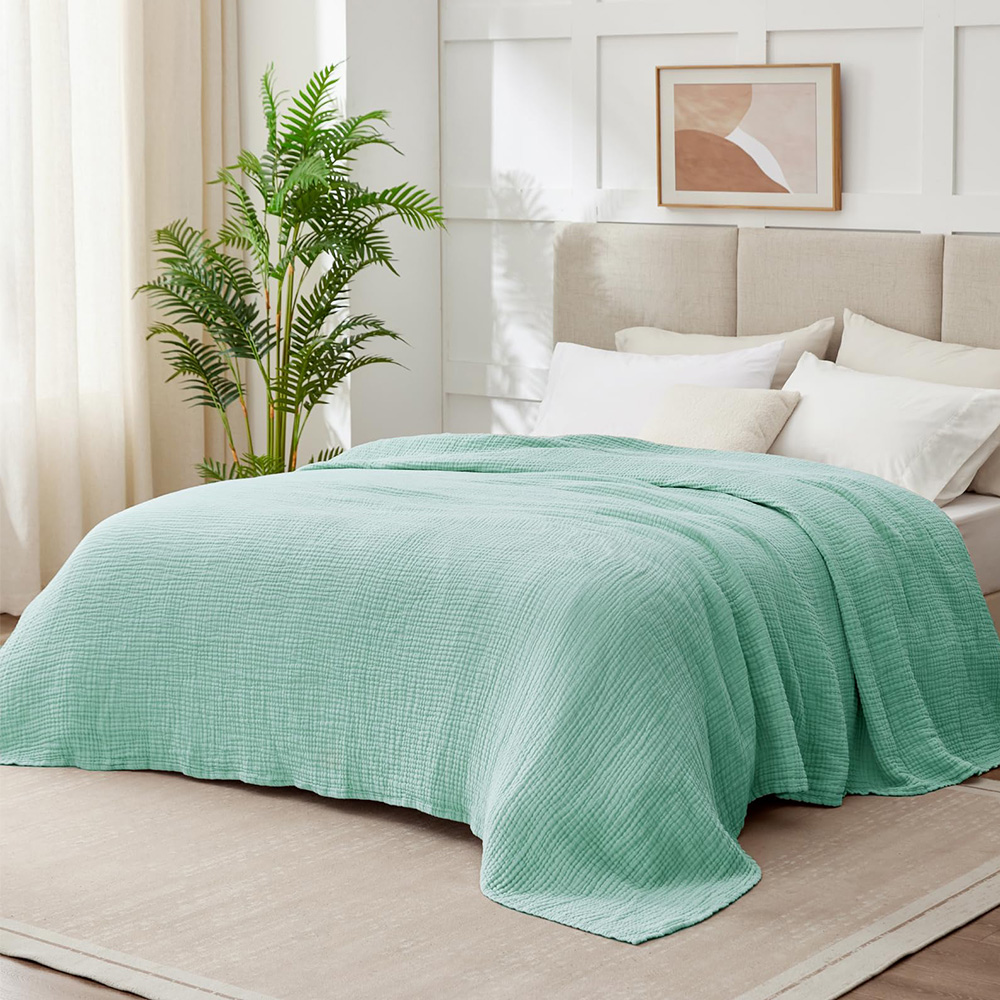 6 Layers Cotton Muslin Blanket - Muslin Cotton Bedspread review and price