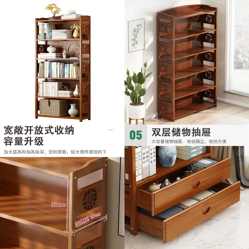 Solid Wood Bookshelf Simple St - Storage & Organization review and price