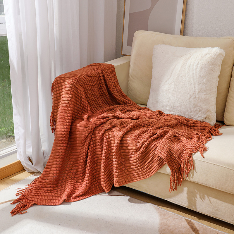 Boho Chunky Waffle Knit Throw  - Boho Throw Blanket Fringe review and price