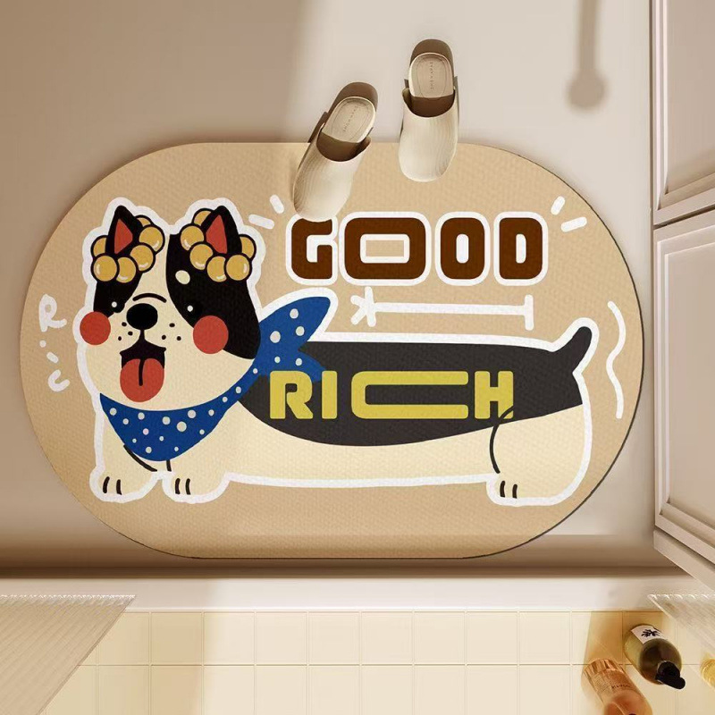 Cute Dachshund Dog Bath Mat Ab - Quick Dry Diatomite Bath Mat review and price