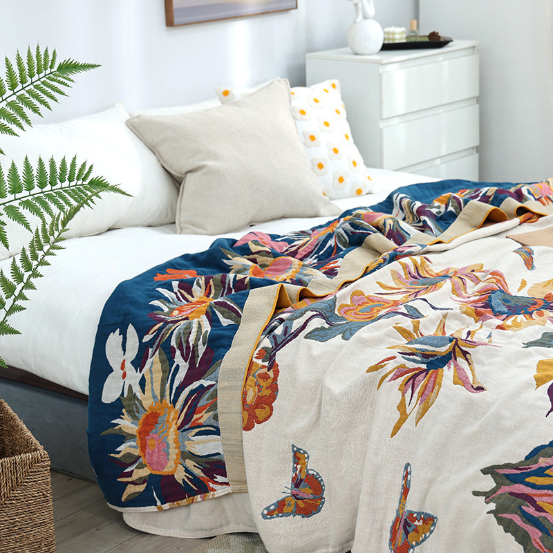 Simple Cotton Blanket Muslin G - Muslin Cotton Bedspread review and price