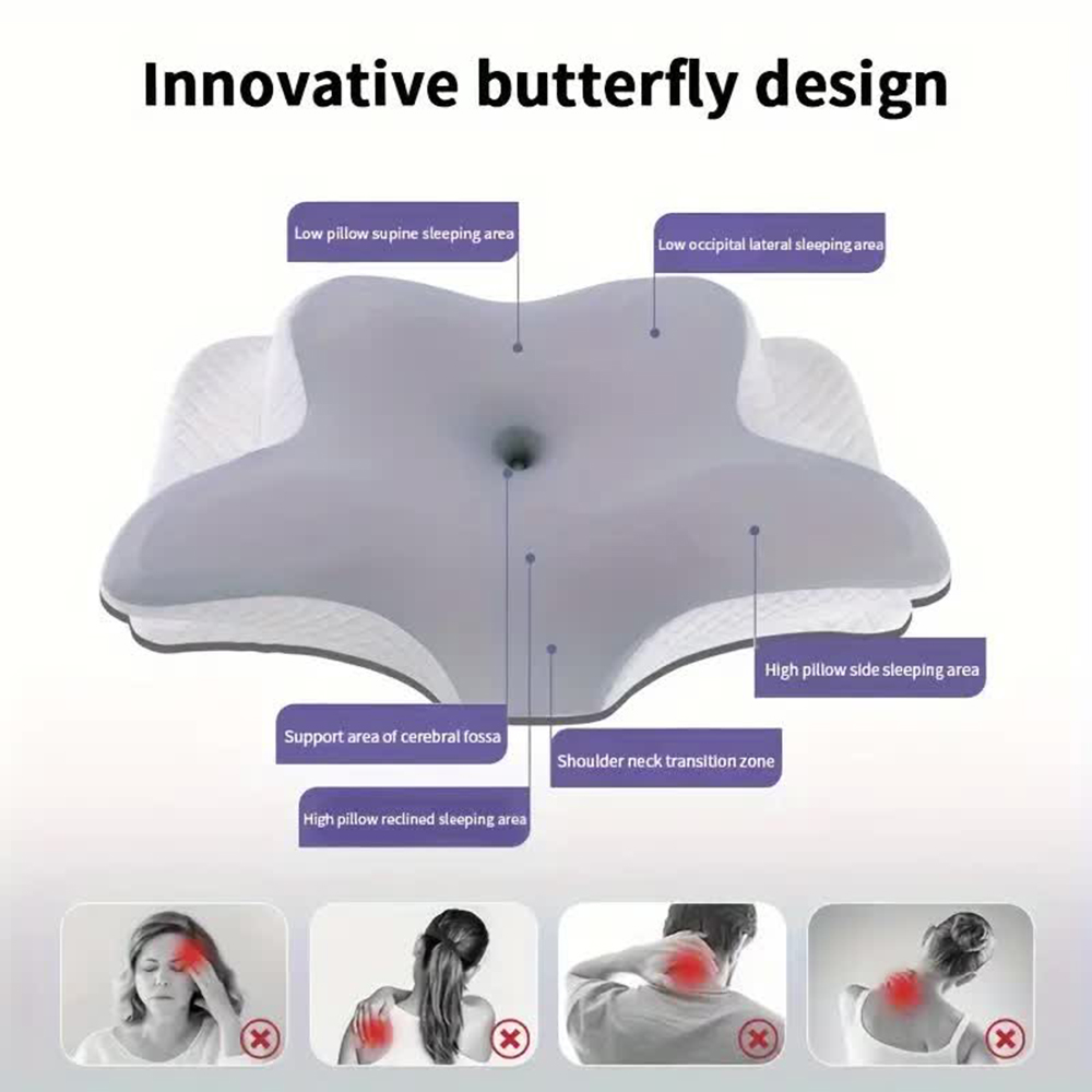 Memory Foam Pillows Butterfly  - Anti Snore Contour Pillow review and price